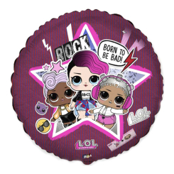 Аксесуари для свят - Кулька повітряна Flexmetal Коло LOL рок-группа фольгована 45 см (3202-0442) Аксесуари для свят - Кулька повітряна Flexmetal Коло LOL рок-группа фольгована 45 см (3202-0442)