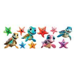 Косметика - Набір тату для тіла Arley Sign Веселі черепахи (2107) Косметика - Набір тату для тіла Arley Sign Веселі черепахи (2107)