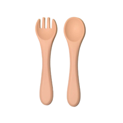 Дитячий посуд та аксесуари - Силіконова ложка з виделкою Lindo бежева (4890211049662) Дитячий посуд та аксесуари - Силіконова ложка з виделкою Lindo бежева (4890211049662)