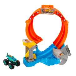 Автотреки - Ігровий набір Hot Wheels Monster Trucks Монстро-атака акули (JFR08) Автотреки - Ігровий набір Hot Wheels Monster Trucks Монстро-атака акули (JFR08)