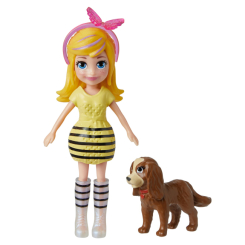 Ляльки - Ігровий набір Polly Pocket Стильний гардероб модниці блондинка та собака (HKV88/5) Ляльки - Ігровий набір Polly Pocket Стильний гардероб модниці блондинка та собака (HKV88/5)