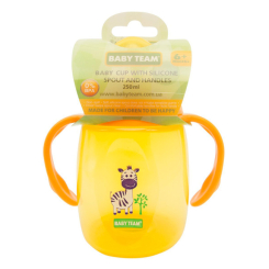 Товари для догляду - Поїльник Baby Team з силіконовим спаутом та ручками 250 мл (5004) Товари для догляду - Поїльник Baby Team з силіконовим спаутом та ручками 250 мл (5004)