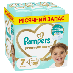 Підгузки - Підгузки Pampers Premium care Giant Plus 15+ кг 108 шт (8700216423632) Підгузки - Підгузки Pampers Premium care Giant Plus 15+ кг 108 шт (8700216423632)