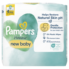 Пелюшки та серветки - Вологі серветки Pampers Harmonie new baby 4х46 шт (8006540815762) Пелюшки та серветки - Вологі серветки Pampers Harmonie new baby 4х46 шт (8006540815762)