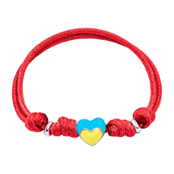 Ювелірні прикраси - Браслет на шнурку UmaUmi Ukraine Я – українка із серцем із жовто-блакитною емаллю (2210000019225) Ювелірні прикраси - Браслет на шнурку UmaUmi Ukraine Я – українка із серцем із жовто-блакитною емаллю (2210000019225)