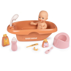 Меблі та будиночки - Ванна для пупса Smoby Бебі Ньорс Терракотова пудра (7600220383) Меблі та будиночки - Ванна для пупса Smoby Бебі Ньорс Терракотова пудра (7600220383)