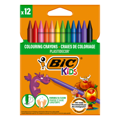 Канцтовари - Крейда кольорова BIC Kids Plastidecor 12 штук (bc9457645) Канцтовари - Крейда кольорова BIC Kids Plastidecor 12 штук (bc9457645)