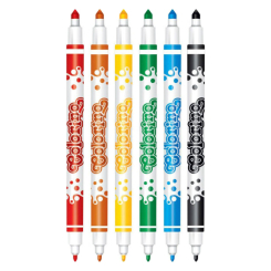 Канцтовари - Фломастери двосторонні Colorino Fibre Pens 6 шт і 6 кольорів (13437PTR / 1) (13437PTR/1) Канцтовари - Фломастери двосторонні Colorino Fibre Pens 6 шт і 6 кольорів (13437PTR / 1) (13437PTR/1)