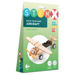 3D-пазли - 3D пазл StemX Дерев'яний літак на батарейках (73704) 3D-пазли - 3D пазл StemX Дерев'яний літак на батарейках (73704)