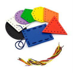 Розвивальні іграшки - Дерев’яна іграшка-шнурівка Viga Toys Геометричні фігури (50538) Розвивальні іграшки - Дерев’яна іграшка-шнурівка Viga Toys Геометричні фігури (50538)