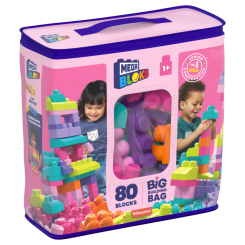 Блокові конструктори - Конструктор Fisher-Price Mega Bloks рожевий 80 деталей (DCH62) Блокові конструктори - Конструктор Fisher-Price Mega Bloks рожевий 80 деталей (DCH62)