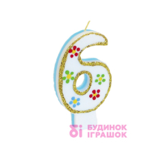 Аксесуари для свят - Свічка Party house Цифра 6 (9869204262017) Аксесуари для свят - Свічка Party house Цифра 6 (9869204262017)