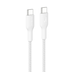 Павербанки - Кабель Belkin USB-C > USB-C заряджання/синхронізації 240Вт Type-C плетений білий (CAB025HQ1MWH) Павербанки - Кабель Belkin USB-C > USB-C заряджання/синхронізації 240Вт Type-C плетений білий (CAB025HQ1MWH)