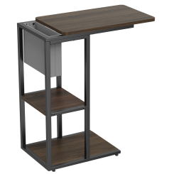 Меблі для геймерів - Приставний столик OfficePro Dark wood black із лотком для зберігання (SD175DW) Меблі для геймерів - Приставний столик OfficePro Dark wood black із лотком для зберігання (SD175DW)