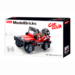 Конструктори з унікальними деталями - Конструктор Sluban Model Bricks Джип позашляховик 252 деталі (M38-B0816) Конструктори з унікальними деталями - Конструктор Sluban Model Bricks Джип позашляховик 252 деталі (M38-B0816)