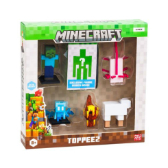 Фігурки персонажів - Набір фігурок-топерів Minecraft Зомбі, Аксолотль, Вівця, Іфрит, Тихий (MC2060/3) Фігурки персонажів - Набір фігурок-топерів Minecraft Зомбі, Аксолотль, Вівця, Іфрит, Тихий (MC2060/3)
