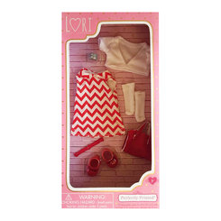 Одяг та аксесуари - Одяг для ляльки Lori Червоно-біле вбрання (LO30009Z) Одяг та аксесуари - Одяг для ляльки Lori Червоно-біле вбрання (LO30009Z)