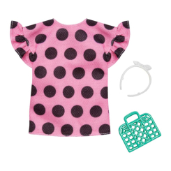 Одяг та аксесуари - Одяг Barbie Вдягни та йди рожева в горошок туніка (FYW85/FXJ13) Одяг та аксесуари - Одяг Barbie Вдягни та йди рожева в горошок туніка (FYW85/FXJ13)