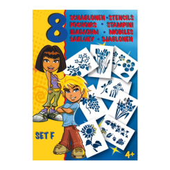 Товари для малювання - Набір трафаретів Malinos F Квіти 8 штук (MA-301002) Товари для малювання - Набір трафаретів Malinos F Квіти 8 штук (MA-301002)