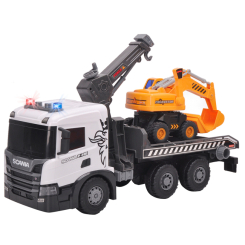 Транспорт і спецтехніка - Ігровий набір TechnoDrive Super Big Truck Автокран Scania з екскаватором (5004KS) Транспорт і спецтехніка - Ігровий набір TechnoDrive Super Big Truck Автокран Scania з екскаватором (5004KS)