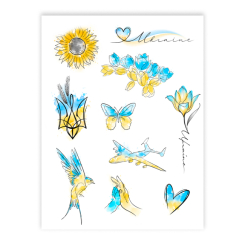 Косметика - Набір тату для тіла Tattooshka Українська акварель (LB-138) Косметика - Набір тату для тіла Tattooshka Українська акварель (LB-138)