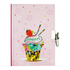 Канцтовари - Блокнот Malevaro Молочний коктейль на замочку із віконцем 80 л (W361947) Канцтовари - Блокнот Malevaro Молочний коктейль на замочку із віконцем 80 л (W361947)