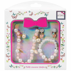 Біжутерія та аксесуари - Набір прикрас Lukky Fashion Підвіска, сережки-кліпси та браслет (T24790) Біжутерія та аксесуари - Набір прикрас Lukky Fashion Підвіска, сережки-кліпси та браслет (T24790)