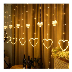 Аксесуари для свят - Світлодіодна гірлянда-штора StreetGo Мікс сердечок (SGMH00002) Аксесуари для свят - Світлодіодна гірлянда-штора StreetGo Мікс сердечок (SGMH00002)