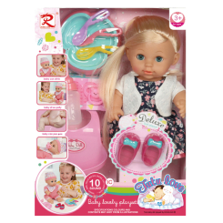 Пупси - Ігровий набір Qunxing Пупс в сукні з квітами (8262) Пупси - Ігровий набір Qunxing Пупс в сукні з квітами (8262)