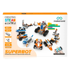 Конструктори з унікальними деталями - Конструктор Makerzoid Superbot Educational Building Blocks 400 елементів (MKZ-ID-SPB) Конструктори з унікальними деталями - Конструктор Makerzoid Superbot Educational Building Blocks 400 елементів (MKZ-ID-SPB)