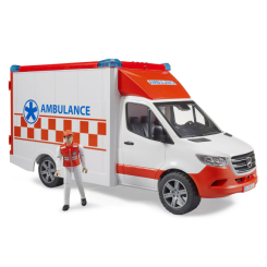 Транспорт і спецтехніка - Швидка допомога Bruder MB Sprinter з фігуркою (02676) Транспорт і спецтехніка - Швидка допомога Bruder MB Sprinter з фігуркою (02676)