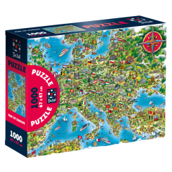 Пазли - Пазл De.tail Мапа Європи 1000 деталей (DT1000-16) Пазли - Пазл De.tail Мапа Європи 1000 деталей (DT1000-16)