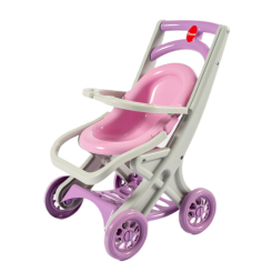 Транспорт і улюбленці - Візочок для ляльки Doloni сіро-рожевий (0122/04) Транспорт і улюбленці - Візочок для ляльки Doloni сіро-рожевий (0122/04)