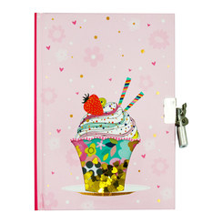 Канцтовари - Блокнот Malevaro Молочний коктейль на замочку із віконцем 80 л (W361947) Канцтовари - Блокнот Malevaro Молочний коктейль на замочку із віконцем 80 л (W361947)