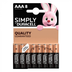 Акумулятори і батарейки - Батарейки лужні Duracell Simply AAA LR03 8шт (5000394002463) Акумулятори і батарейки - Батарейки лужні Duracell Simply AAA LR03 8шт (5000394002463)