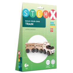 3D-пазли - 3D пазл StemX Дерев'яний потяг на батарейках (73681) 3D-пазли - 3D пазл StemX Дерев'яний потяг на батарейках (73681)