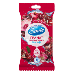 Антисептики і маски - Вологі серветки Smile Гранат 15 шт (42224920) Антисептики і маски - Вологі серветки Smile Гранат 15 шт (42224920)
