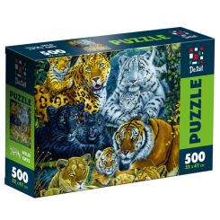 Пазли - Пазли De.tail Дикі кішки 500 елементів (DT500-14) Пазли - Пазли De.tail Дикі кішки 500 елементів (DT500-14)