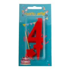 Аксесуари для свят - Свічка Свято мрій Цифра 4 (60555) Аксесуари для свят - Свічка Свято мрій Цифра 4 (60555)
