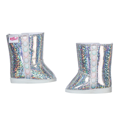 Одяг та аксесуари - Взуття для ляльки Baby Born Сріблясті чобітки (831786) Одяг та аксесуари - Взуття для ляльки Baby Born Сріблясті чобітки (831786)