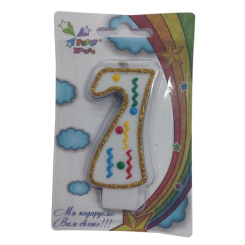 Аксесуари для свят - Свічка Party House Цифра 7 (4823848301704) Аксесуари для свят - Свічка Party House Цифра 7 (4823848301704)