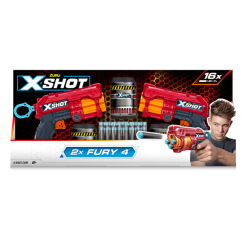 Помпова зброя - Бластер X-Shot Red Excel fury 4 2 PK (36329R) Помпова зброя - Бластер X-Shot Red Excel fury 4 2 PK (36329R)