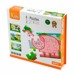 Пазли - Пазли Viga Toys Ферма 48 елементів (50069) Пазли - Пазли Viga Toys Ферма 48 елементів (50069)