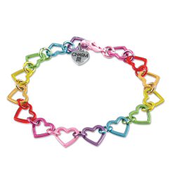 Біжутерія та аксесуари - Браслет Charm з райдужних сердечок (G) (CT07-08) Біжутерія та аксесуари - Браслет Charm з райдужних сердечок (G) (CT07-08)