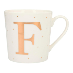 Чашки, склянки - Чашка Top Model з буквою F 300 мл фарфорова (045909/30) Чашки, склянки - Чашка Top Model з буквою F 300 мл фарфорова (045909/30)