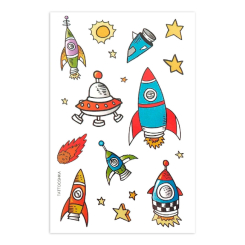 Косметика - Набір тату для тіла Tattooshka Ракети (WS-A182) Косметика - Набір тату для тіла Tattooshka Ракети (WS-A182)
