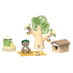 Фігурки тварин - Ігровий набір Hape Ведмедик і бджоли (E3415) Фігурки тварин - Ігровий набір Hape Ведмедик і бджоли (E3415)