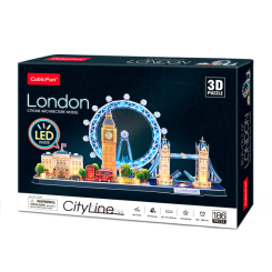 3D-пазли - Тривимірний пазл CubicFun City line Лондон LED (L532h) 3D-пазли - Тривимірний пазл CubicFun City line Лондон LED (L532h)