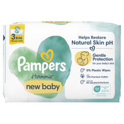 Пелюшки та серветки - Вологі серветки Pampers Harmonie new baby 3х46 шт (8700216201025) Пелюшки та серветки - Вологі серветки Pampers Harmonie new baby 3х46 шт (8700216201025)