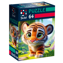 Пазли - Пазл De.tail Миле тигреня 64 деталі (DT1234-15) Пазли - Пазл De.tail Миле тигреня 64 деталі (DT1234-15)